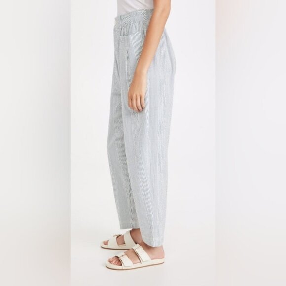 Free People Make A Stand Blue and White Striped Pant XS - Picture 3 of 10